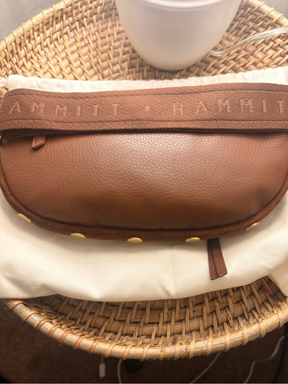 NWT Hammitt Suede Crossbody Belt Bag in Chocolate Diamond - Picture 3 of 6